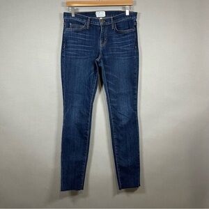 Current Elliott Blue The Rolled Skinny Gibson Jeans